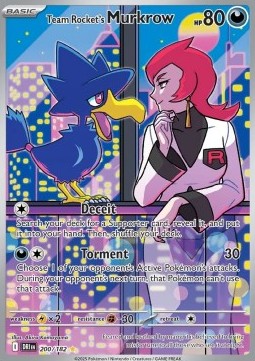 Team Rocket's Murkrow (Destined Rivals) Pokemon card scan